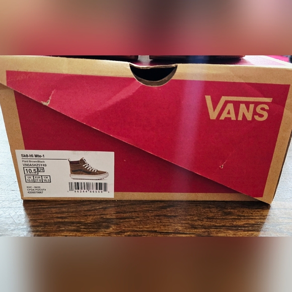 Vans Tan High-Top Sneakers with White Laces - Picture 6 of 6